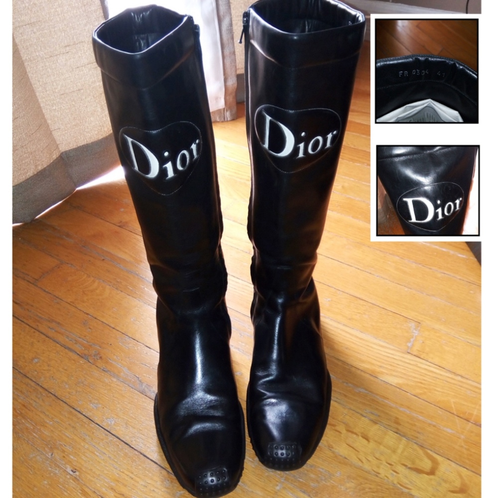 Rarely Worn Leather "Christian Dior Boots: - Picture 1 of 5